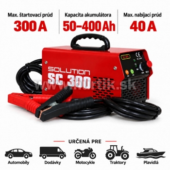 Nabíjač autobatérií so štartérom SC-300
